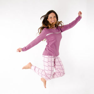 Pigiama donna caldo cotone Kappa 21368 prugna