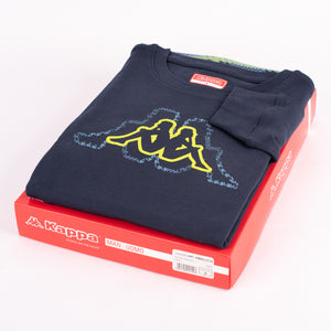 Pigiama uomo Kappa 21277 caldo cotone fantasia geometrica blu navy