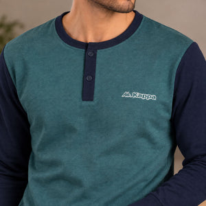 Pigiama uomo scollo a serafino caldo cotone Kappa KMW26547