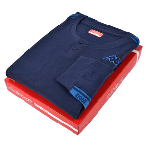 Pigiama Kappa navy interlock caldo 22107 sportivo