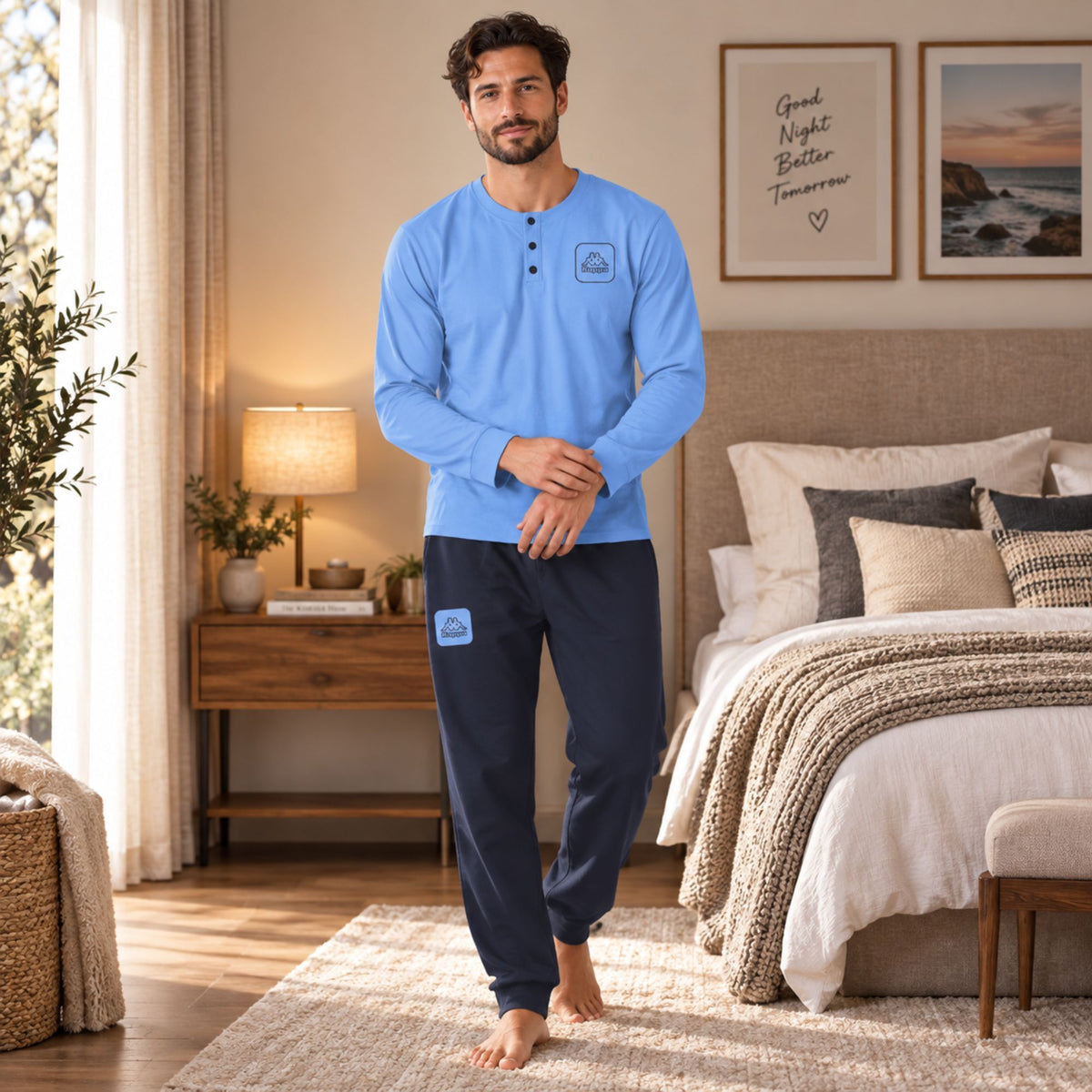 Pigiama uomo scollo serafino Kappa KMW26522