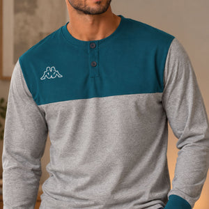 Pigiama uomo scollo serafino caldo cotone Kappa KMW26541