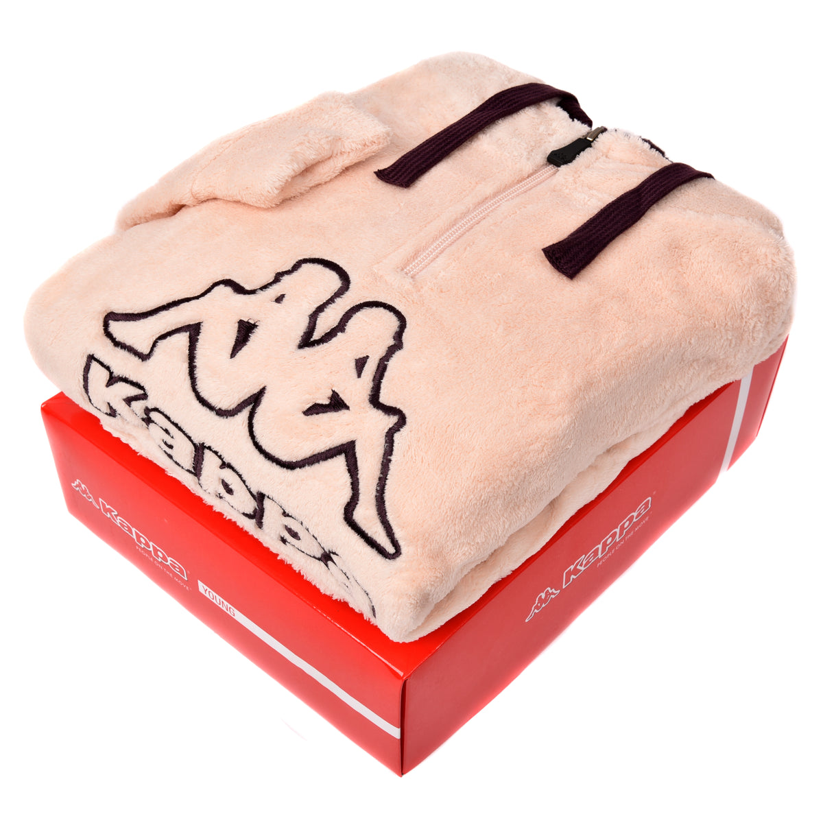 Pigiama ragazza coral caldissimo rosa con cappuccio Kappa 22267-Y