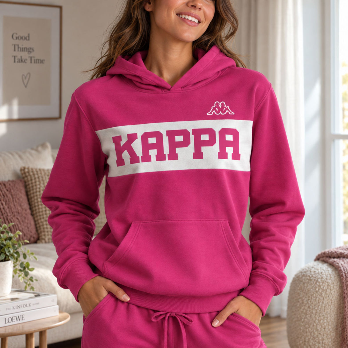 Tuta donna con cappuccio felpata Kappa KWW26602