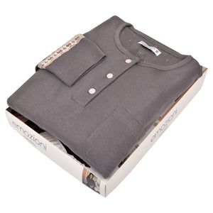 Pigiama donna caldo cotone grigio Karelpiù SE3408
