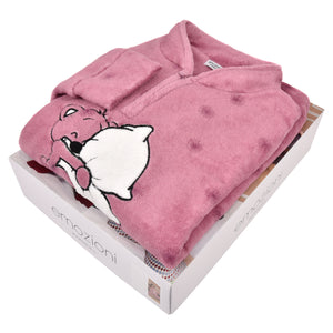 Pigiama donna invernale coral orsacchiotto fantasia quadretti rosa Karelpiù SE3476 