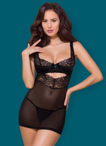 Sexy sottoveste + perizoma Obsessive 867-CHE-1 trasparente