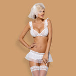 Sexy set intimo neo sposa Obsessive julitta bianco