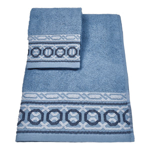 Vingi set asciugamani viso + ospite cotone Kelly avio