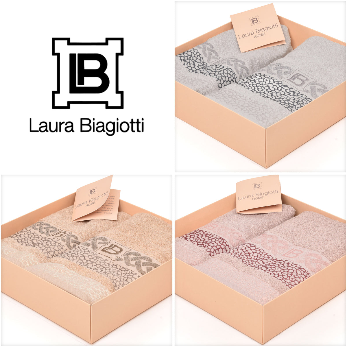 Set asciugamani viso + ospite Laura Biagiotti Kentia 