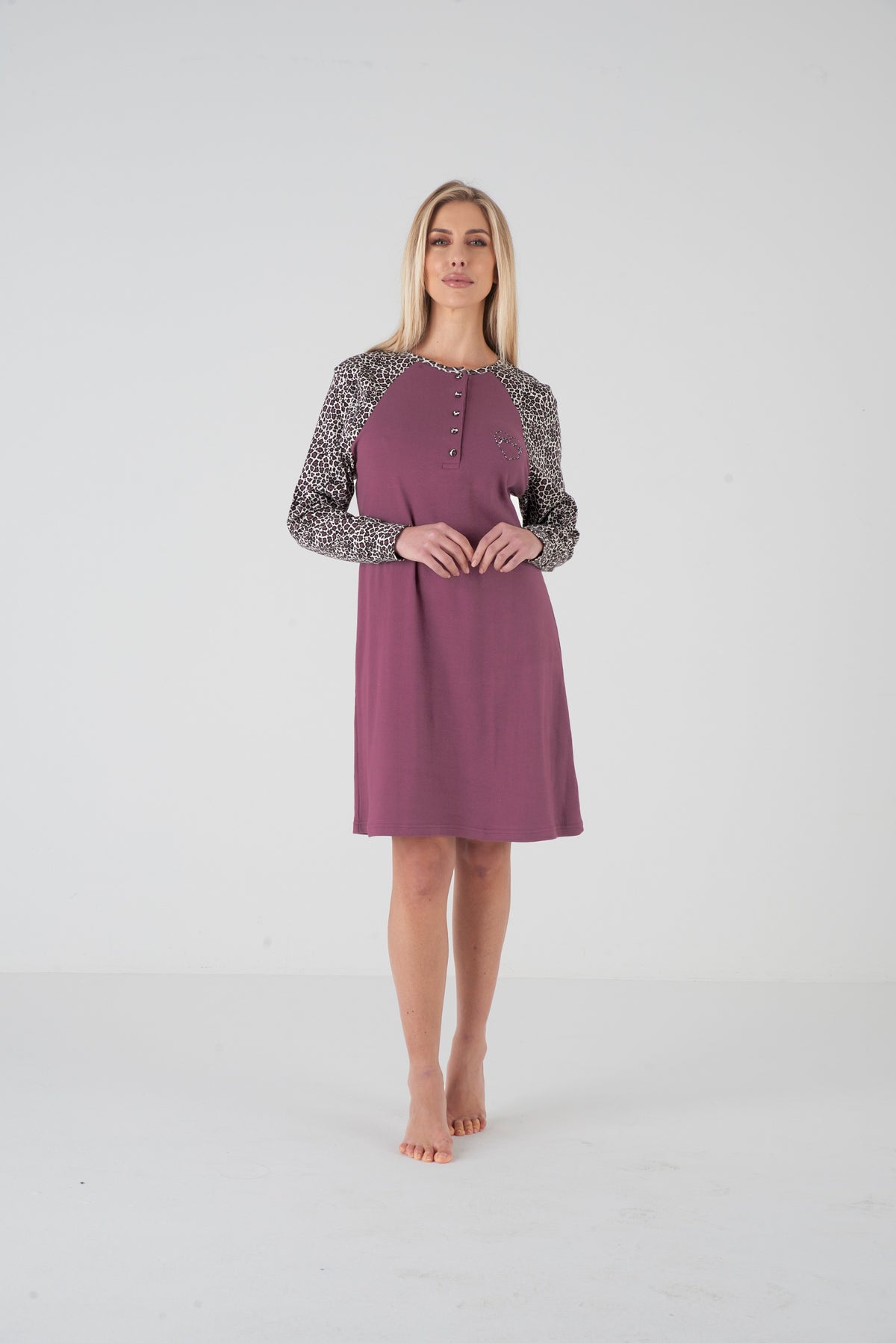Camicia da notte donna serafino caldo cotone karelpiù KF5050