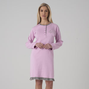 Camicia da notte donna serafino caldo cotone karelpiù KF5058