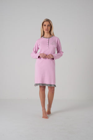 Camicia da notte donna serafino caldo cotone karelpiù KF5058