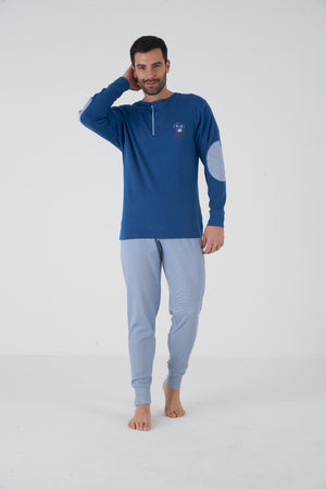 Pigiama uomo cotone caldo fantasia Karel KF5135