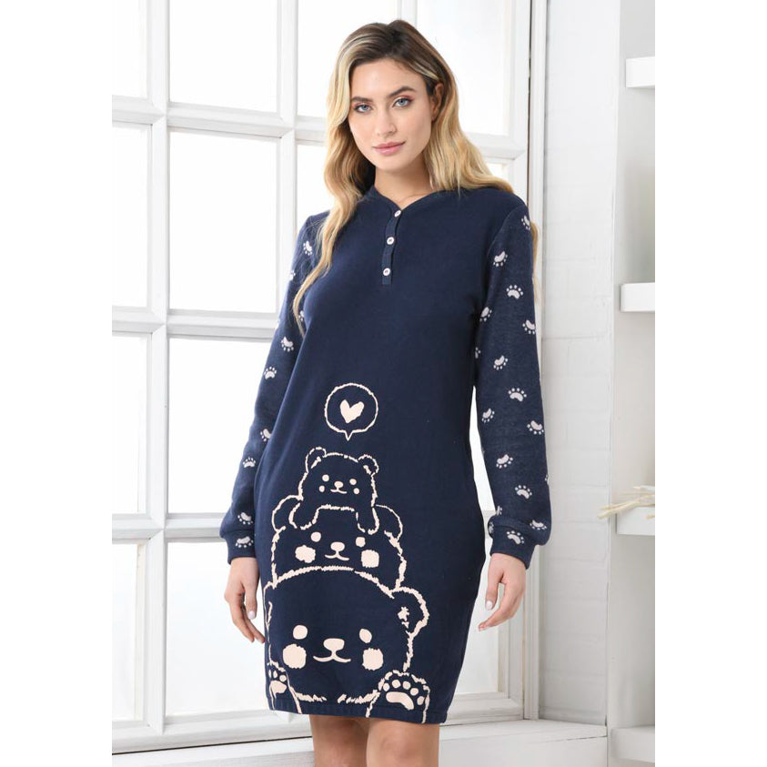 Maximaglia abitino Biancaluna D6511 punto milano orsi blu