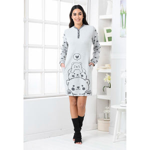 Maximaglia abitino Biancaluna D6511 punto milano orsi grigio