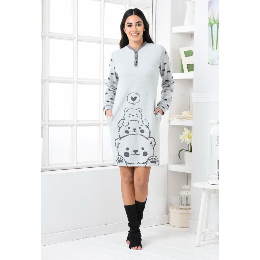 Maximaglia abitino Biancaluna D6511 punto milano orsi grigio