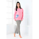 Pigiama donna Biancaluna D3016 caldo cotone rosa cuore