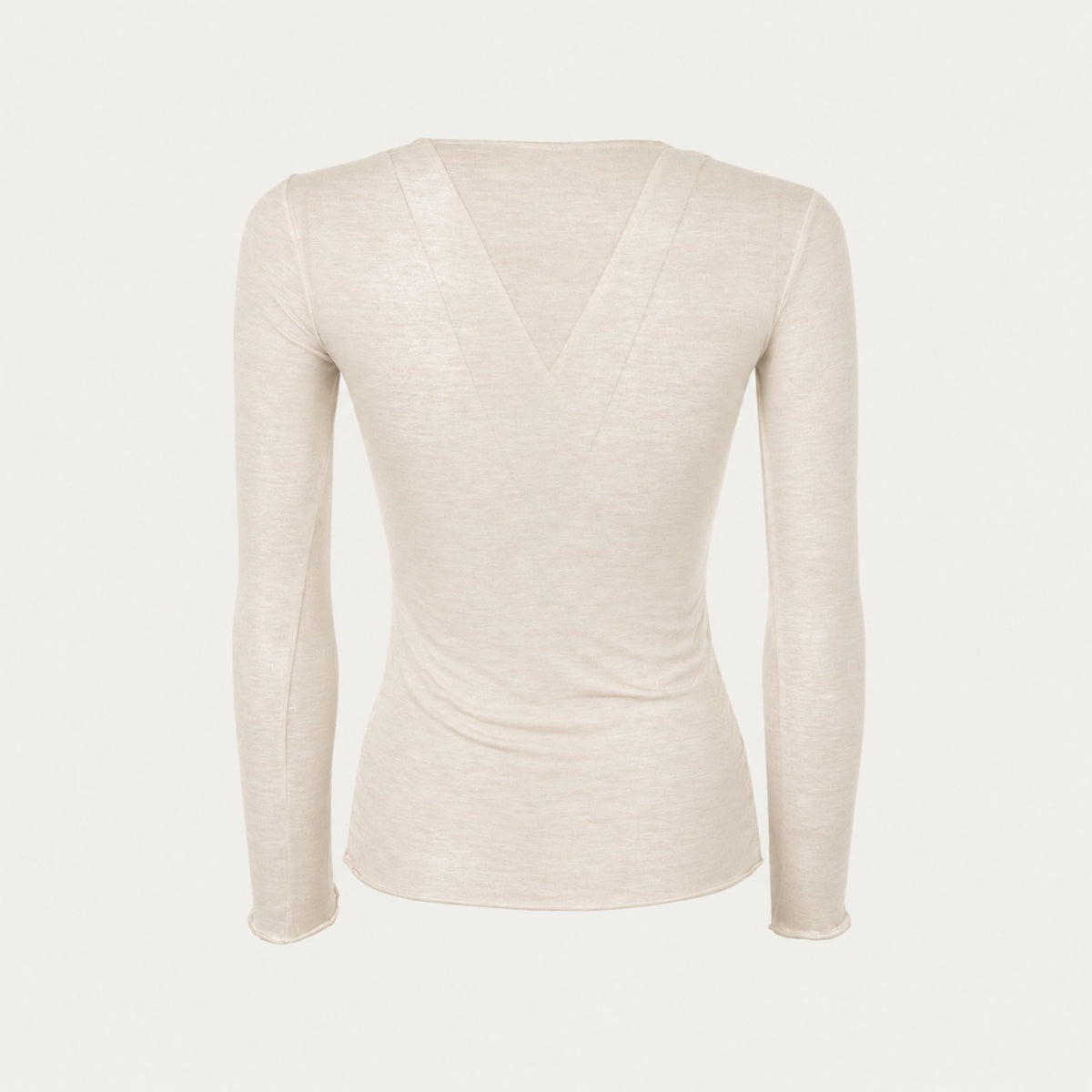 Maglia donna scollo a V con pizzo in cashmere Biancaluna Perla