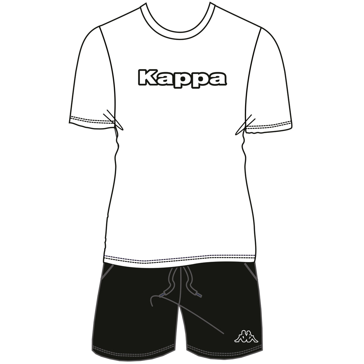 Pigiama uomo Kappa 21227-2A corto in cotone