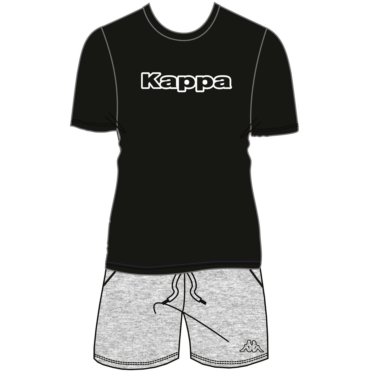 Pigiama uomo Kappa 21227-2A corto in cotone