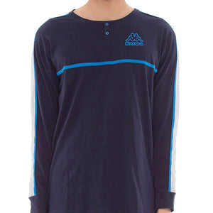 Pigiama uomo lungo cotone leggero Kappa 22803 navy