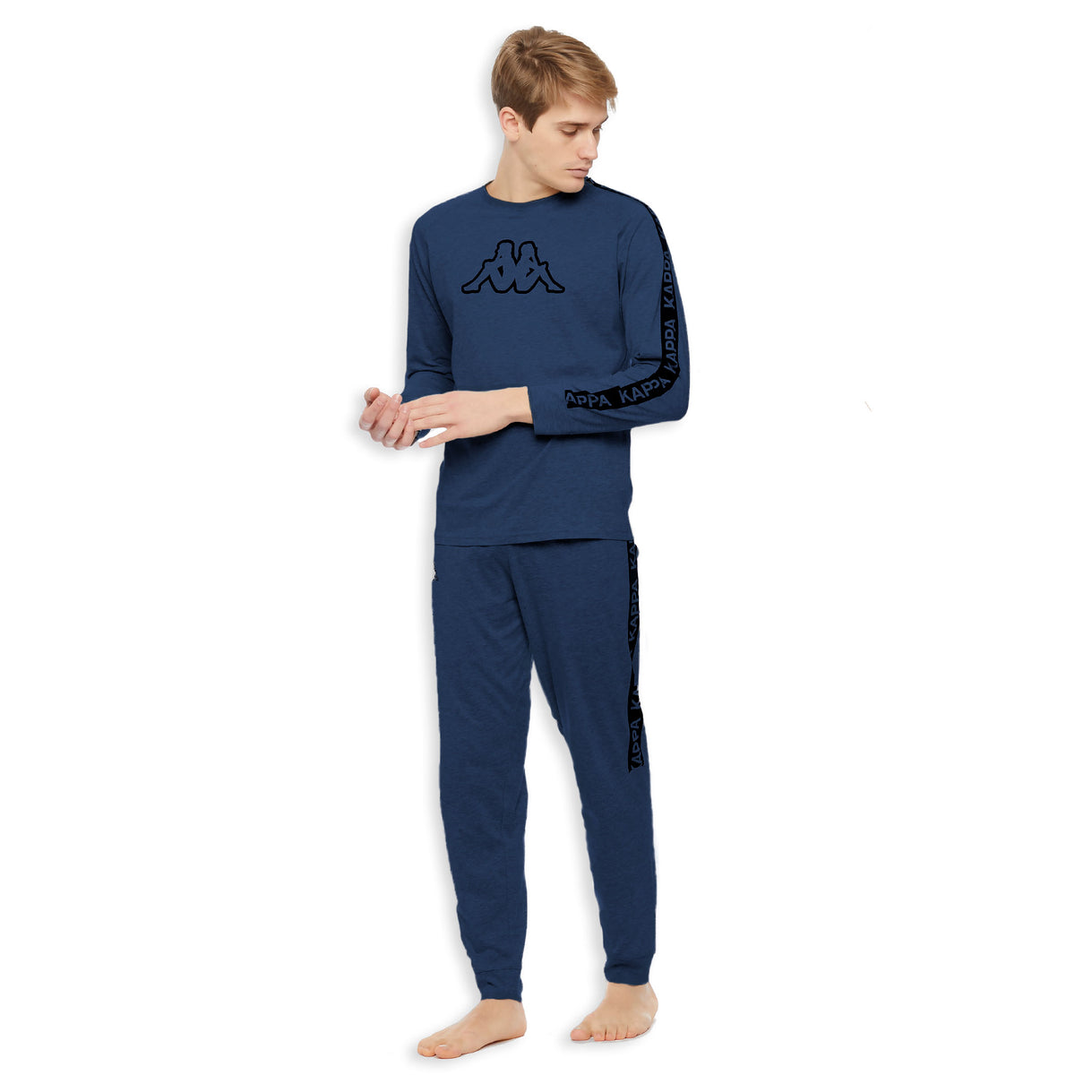 Pigiama Kappa uomo in cotone leggero sportivo KMS 22809 blu