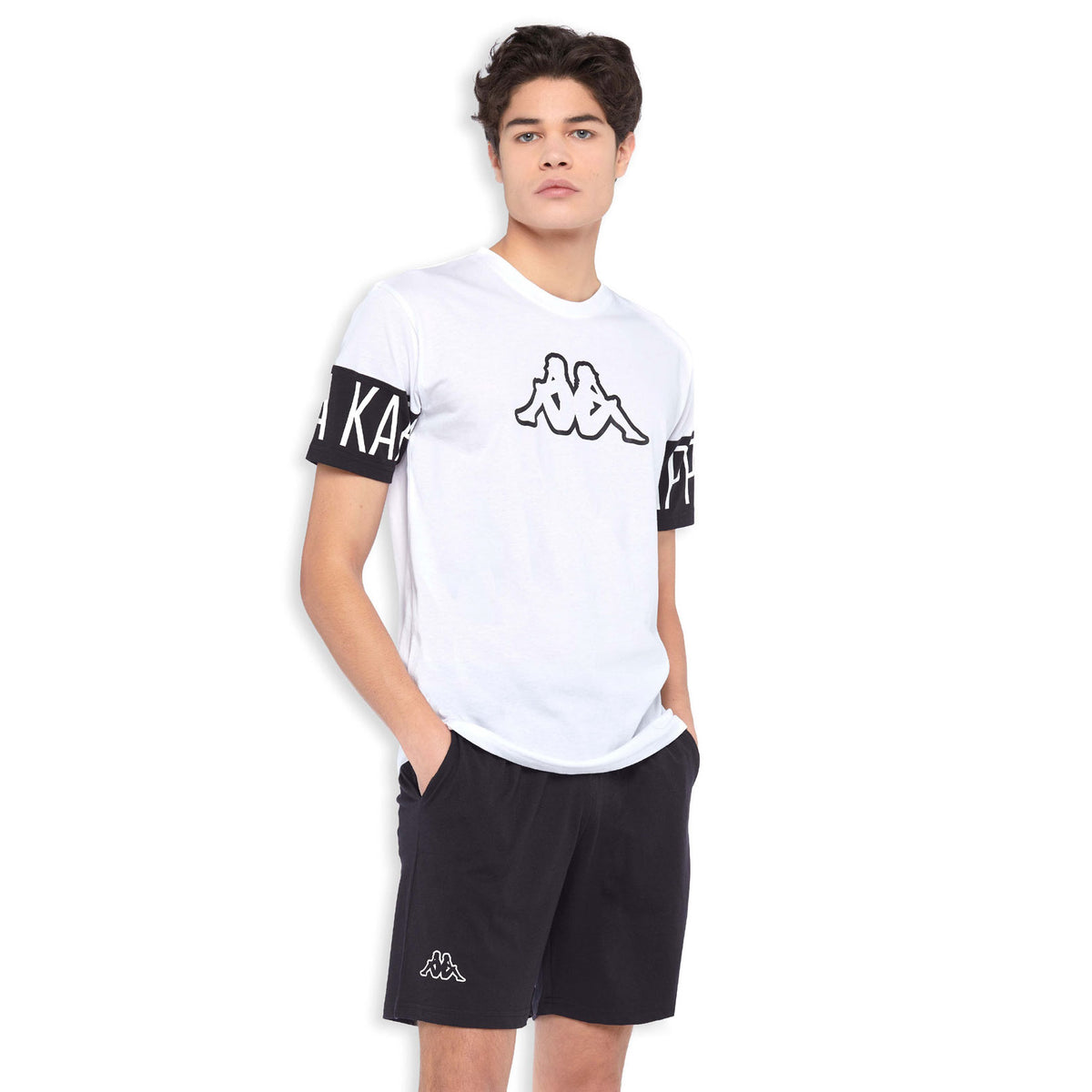 Pigiama uomo cotone corto Kappa KMS22822 bianco 