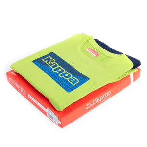 Pigiama uomo ragazzo Kappa KMS22830 100% cotone lime blu