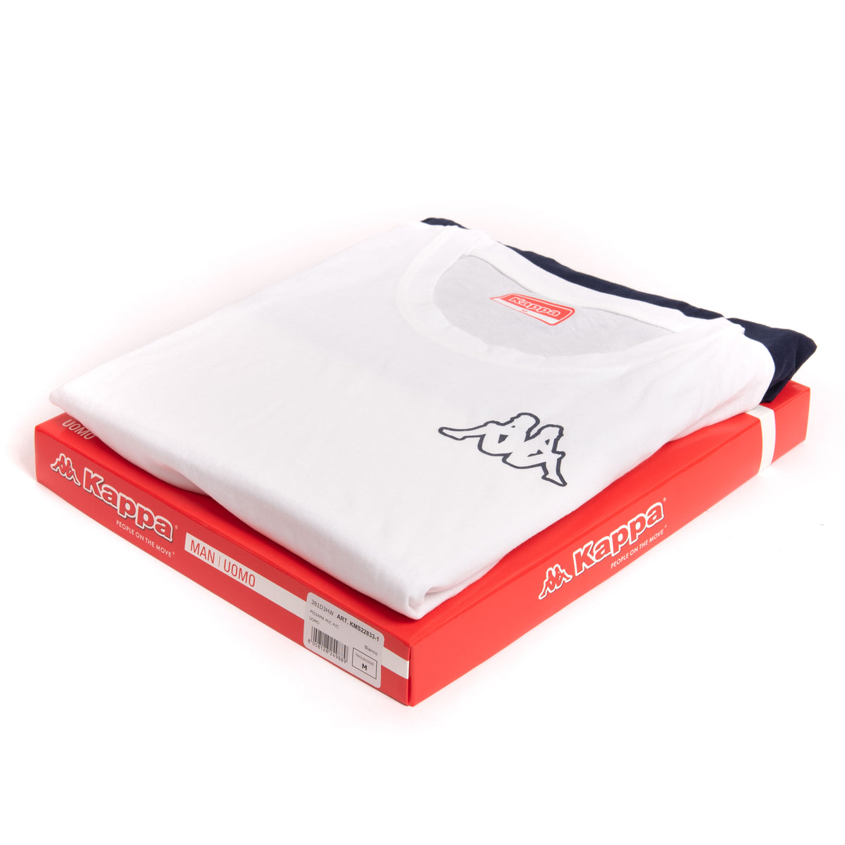 Pigiama uomo Kappa cotone estivo KMS 22833 -1 bianco