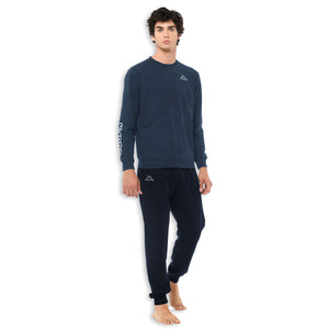 Pigiama uomo stile tuta Kappa KMS 22850 cotone Jeans Melange