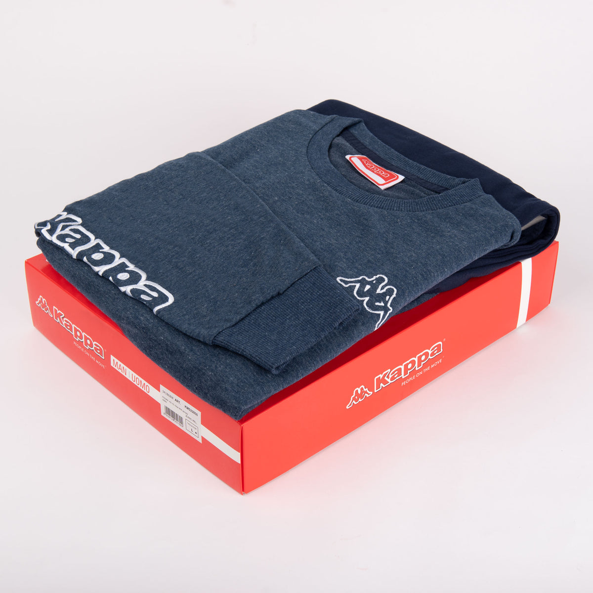 Pigiama uomo stile tuta Kappa KMS 22850 cotone Jeans Melange