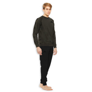Pigiama uomo stile tuta Kappa KMS 22851 cotone verde militare