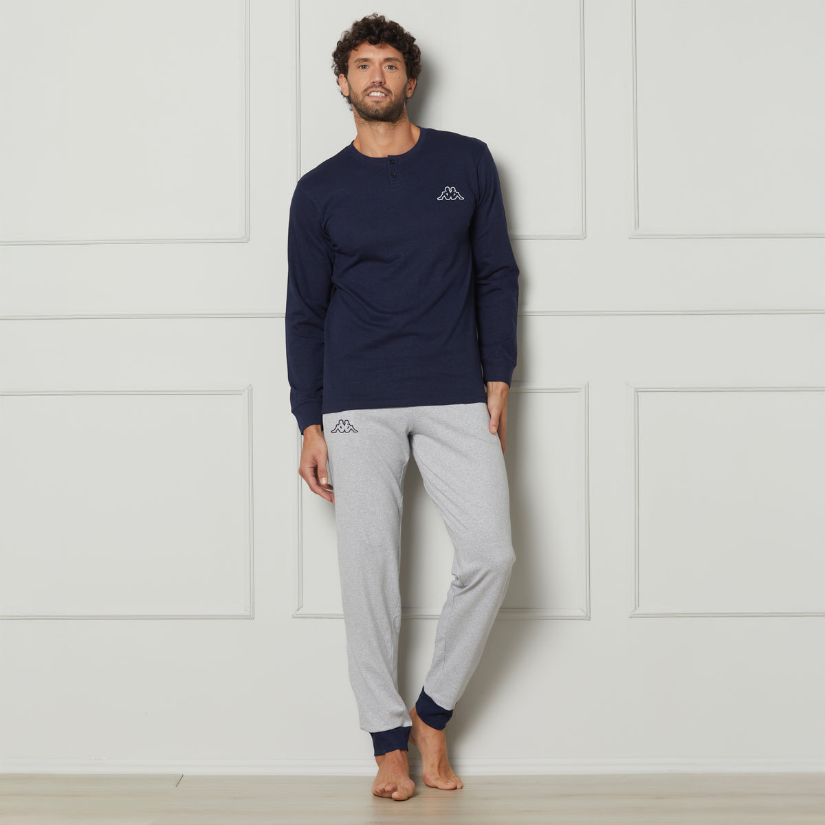 Pigiama Uomo cotone scollo a serafino Kappa KMS25400
