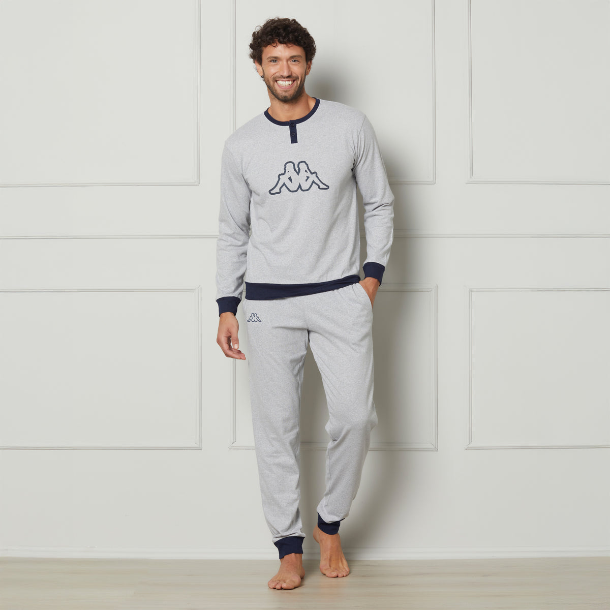 Pigiama Uomo in cotone casual scollo a serafino Kappa KMS25402 