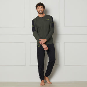 Pigiama Uomo in cotone scollo a serafino Kappa KMS25403