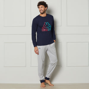 Pigiama Uomo in cotone primaverile scollo serafino Kappa KMS25416