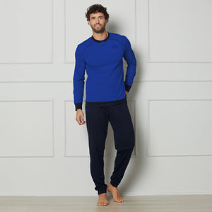 Pigiama Uomo in Cotone Scollo a Serafino Kappa KMS25477