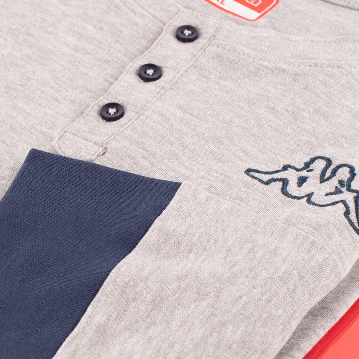 Pigiama uomo Kappa 21262 caldo cotone grigio melange con polsini