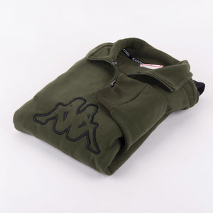 Pigiama tuta Kappa cotone felpato mezza zip uomo 21286 militare