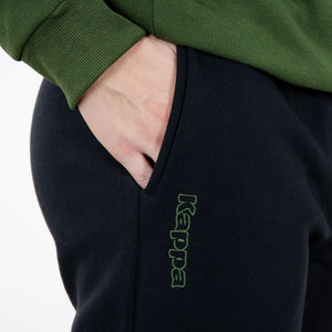 Pigiama tuta Kappa cotone felpato mezza zip uomo 21286 militare