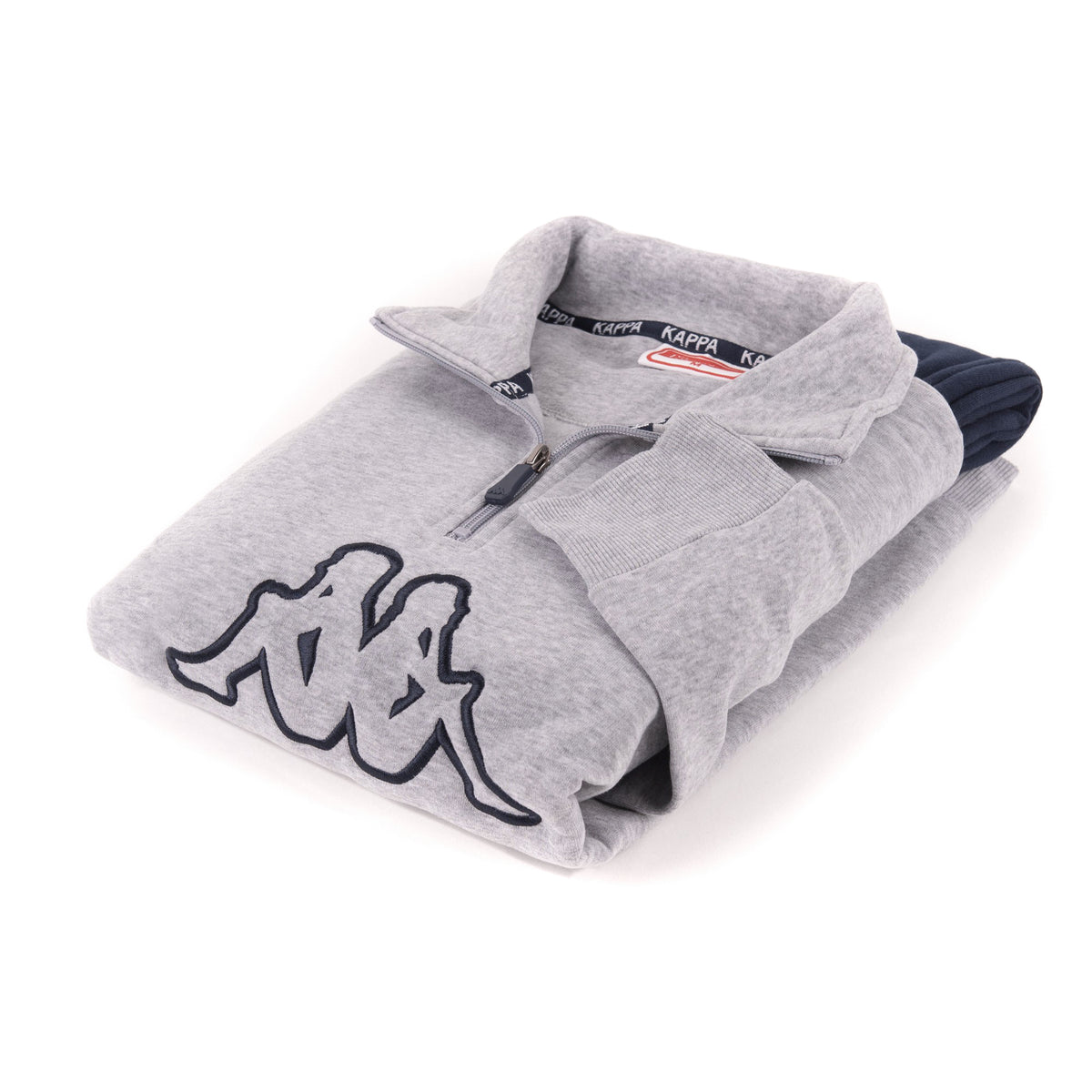 Pigiama tuta Kappa cotone felpato mezza zip uomo 21286 grigio
