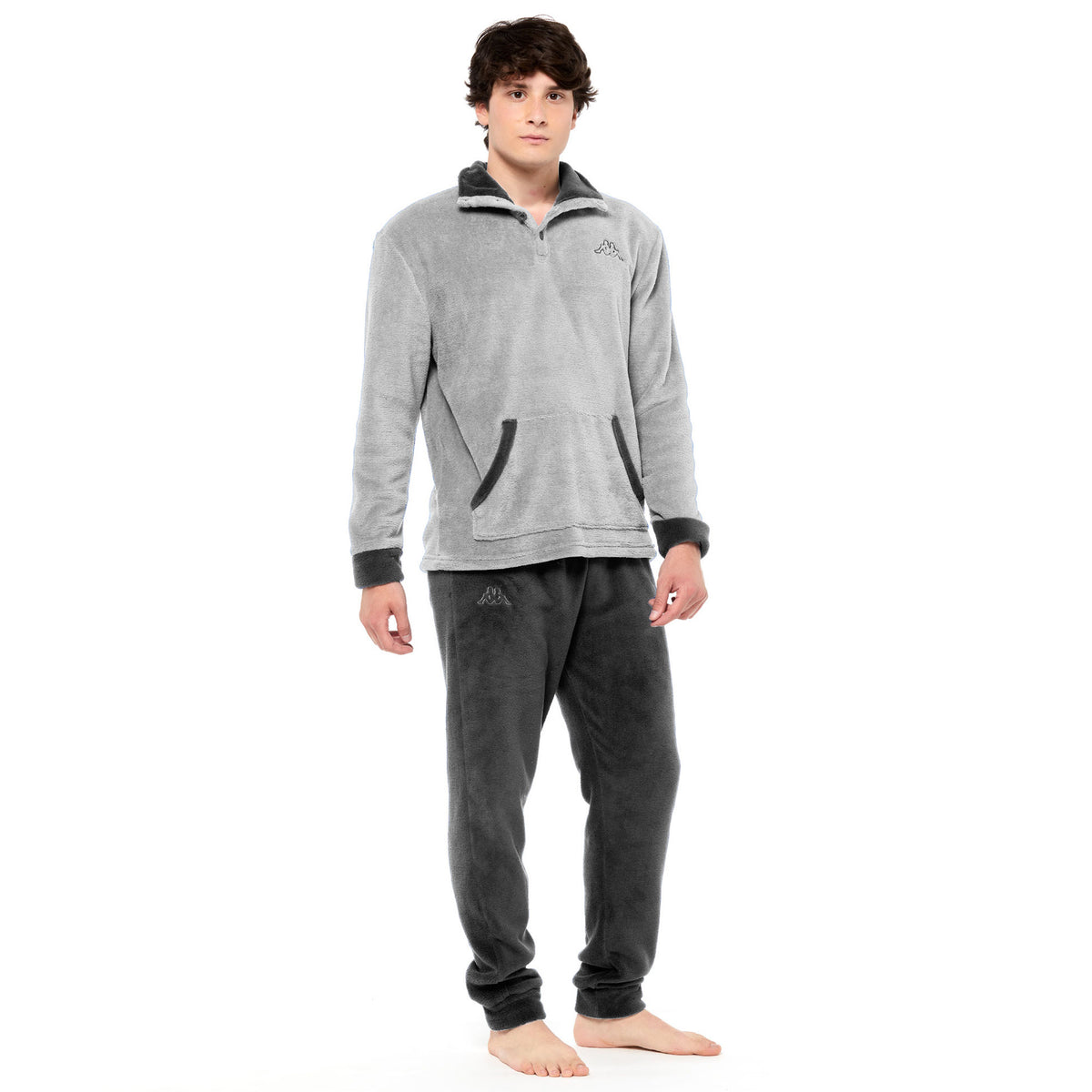 Pigiama uomo coral Kappa caldissimo 21296 grigio