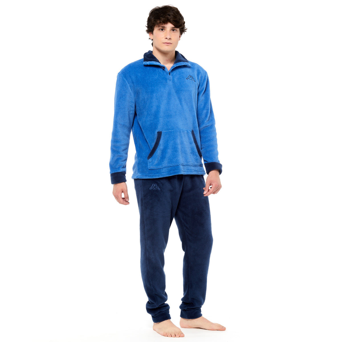 Pigiama uomo coral Kappa caldissimo 21296 azzurro royal
