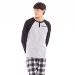Pigiama uomo Kappa KMW22105 caldo cotone scacchi grigio melange