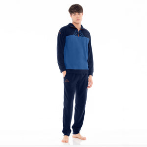 Pigiama tuta in pile micro polar mezza zip Kappa 22131 royal