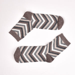 Calze donna Leon d'oro Kris moda fantasia zig zag 3 paia