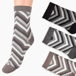 Calze donna Leon d'oro Kris moda fantasia zig zag 3 paia