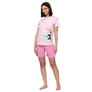 Pigiama donna Kappa 21326 corto in cotone stampato