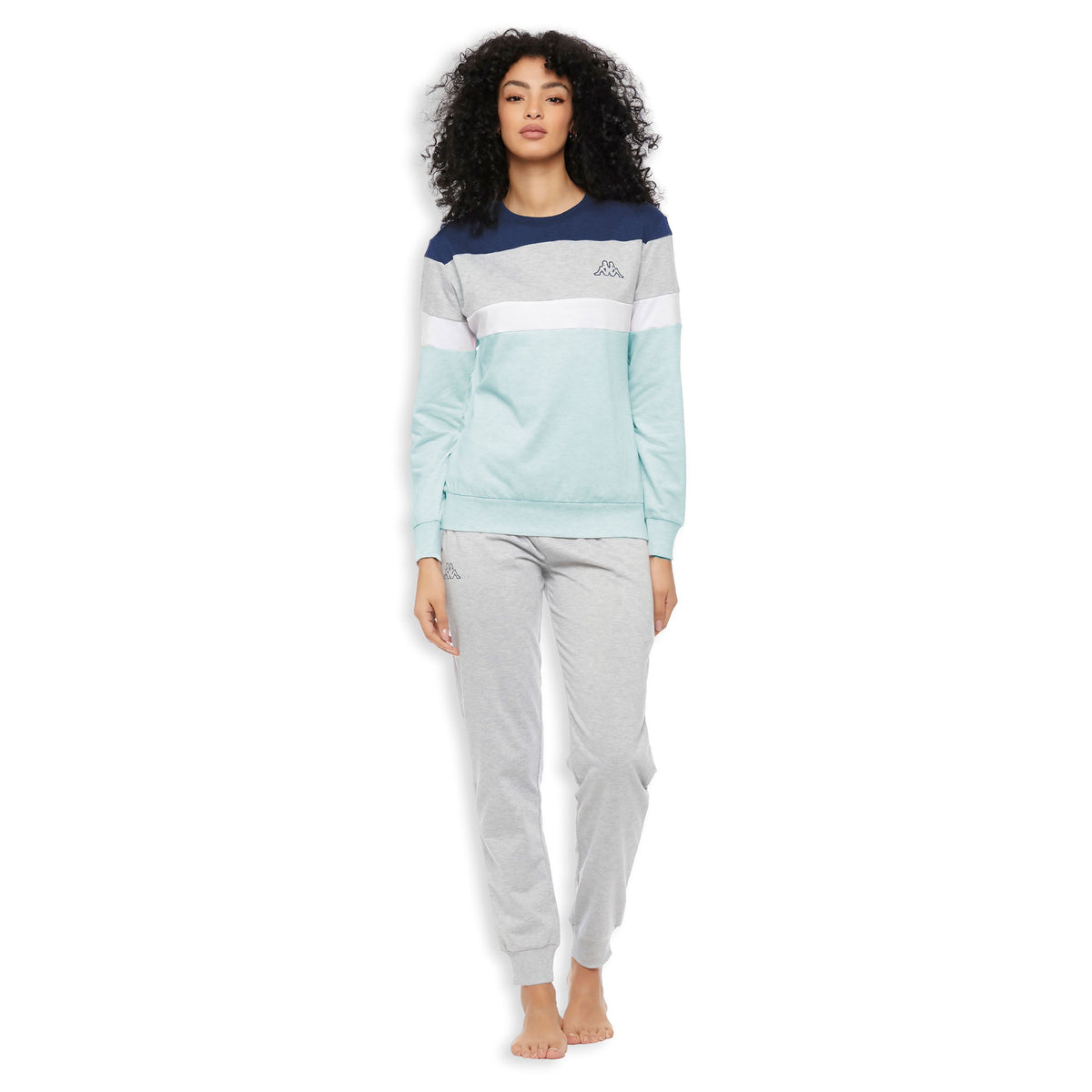 Pigiama donna stile tuta Kappa KWS 22971 cotone cielo